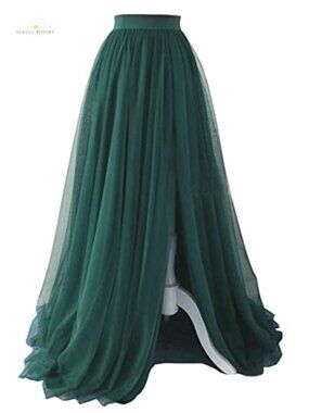 Tulle Maxi Skirt Long Floor Length Prom Evening Party Puffy Full